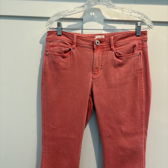 J Jill Authentic Fit Slim Ankle Jeans Women SZ 4 Pink Nantucket Red Ankle Pants - Picture 6 of 13